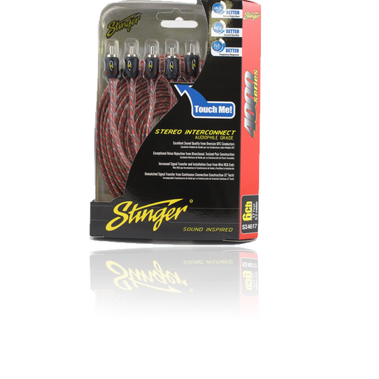 Stinger 4000 Series 6 Channel 17ft RCA Lead